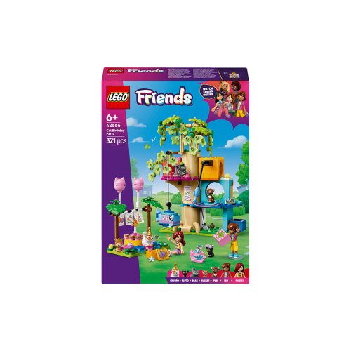 Конструктор Lego Friends День рождения кота и дом на дереве, 321 деталь 42666
