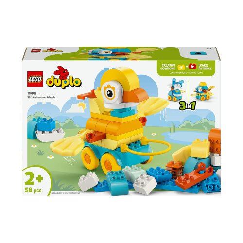 Конструктор Lego Duplo Town Животные на колесах 3в1, 58 деталей 10448