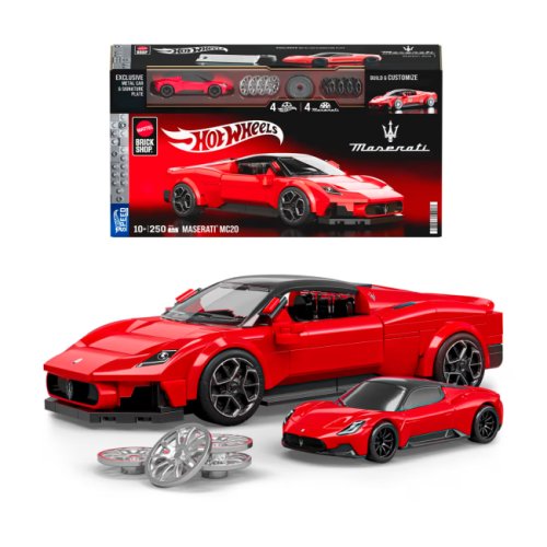 Конструктор Hot Wheels Brick Shop Speed Машина Maserati MC20, 250 деталей JFR90