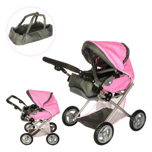 Коляска для куклы Melogo Pink, 45х38х59 см 65826