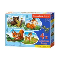 Castorland пазлы 4х1(3,4,6,9) Лесные животные (B-005079)