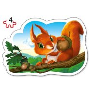 Castorland пазлы 4х1(3,4,6,9) Лесные животные (B-005079)