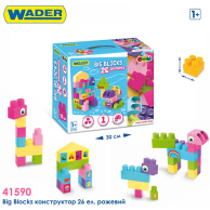 Конструктор Wader Big Blocks, 26 деталей, пастельный 41590