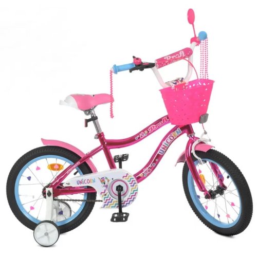 Велосипед детский малиновый PROFI 16" Y16242S-1 Unicorn