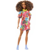 Кукла Barbie "Модница" в ярком платье-футболке HJT00
