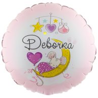 Фольгированные шары с рисунком 18" девочка с рождением