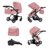 Коляска для куклы 2в1 Carrello Maestro с сумкой 9651B+BAG POWDER PINK