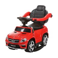 Каталка-толокар M 3186L-3 2в1(родит.ручка),MP3 и свет от аккум6V4,5AH,кож.сиденье,красный