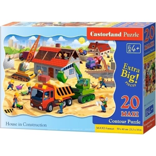 Пазлы Castorland 20maxi эл. Строительство дома (C-02412)