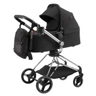 Коляска 2 в 1 Bair Moon Silver Edition черный MS-01 680934