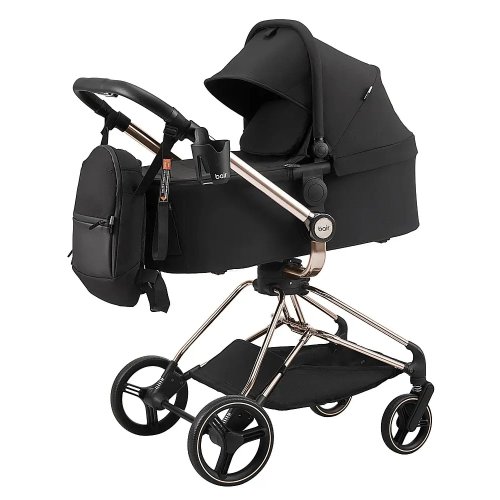 Коляска 2 в 1 Bair Moon Gold Edition черный MG-01 680930