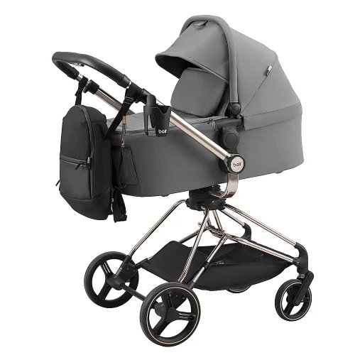 Коляска 2 в 1 Bair Moon Gold Edition темно-серый MG-02 680935