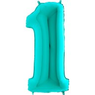 Гелиевый шар фольга Цифра 1 Металлик Тиффани (3207-1108)