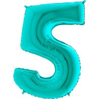 Гелиевый шар фольга цифра 5 Металлик Тиффани (3207-1112)