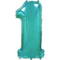 Гелиевый шар фольга цифра 1 Металлик Тиффани (3207-1359)