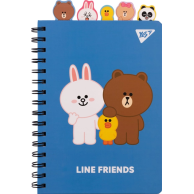 Блокнот на спирали YES Line Friends, А5, 80 листов 151775