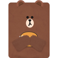 Блокнот пушистый YES Line Friends Brown, 80 листов, линия 151745