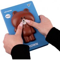 Блокнот-сквиш YES Line Friends Brown, А5, 128 листов, линия 151802