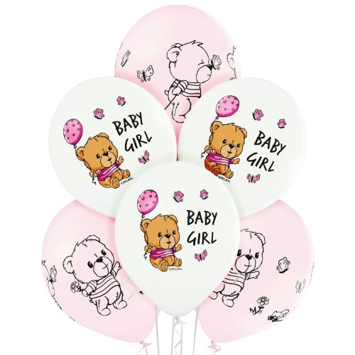 Гелиевый шар латексный Baby Girl  Девочка (3103-1189)