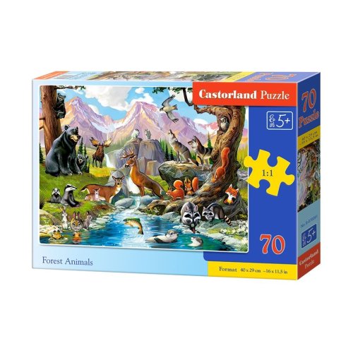 Пазлы Castorland 70 эл. "Лесные животные" (B-070091)
