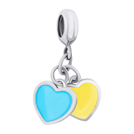 Серебряный кулон UmaUmi Украина из двух сердец, серебро 925 319583600631