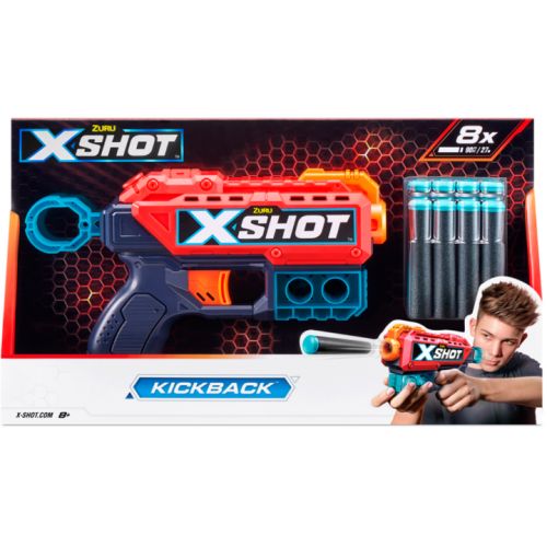 Бластер Zuru X-Shot Red Excel Kickback, 8 патронов 36184R