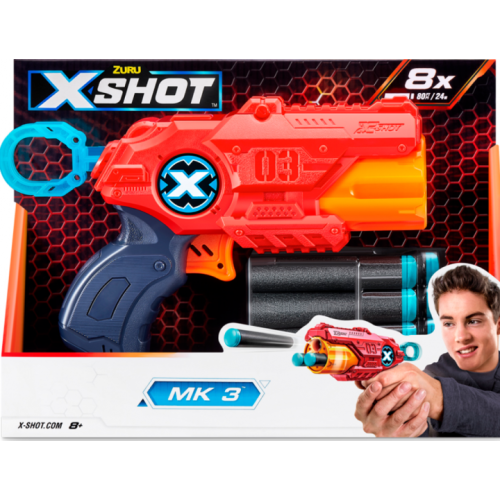 Бластер Zuru X-Shot Red Excel MK 3, 8 патронов 36118R