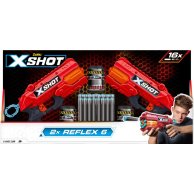 X-Shot Red Набор быстрострельных бластеров EXCEL Reflex Double (2 бластера, 3 банки, 16 патронов), 3