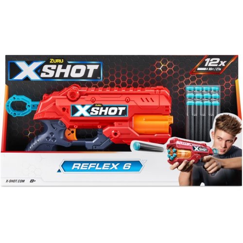Бластер Zuru X-Shot Red Excel Reflex 6, 12 патронов 36433R
