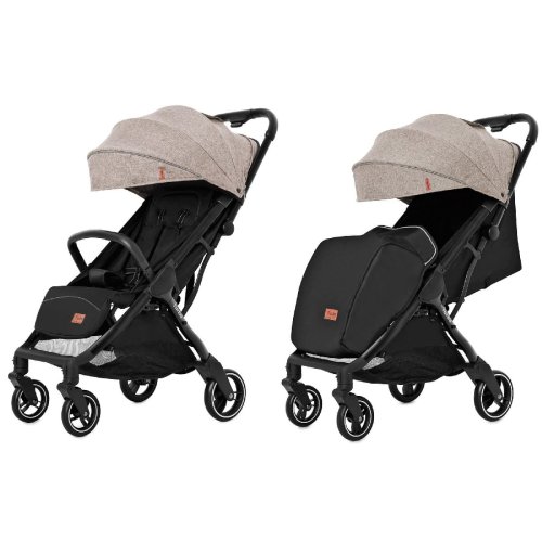 Коляска прогулочная CARRELLO Turbo + дождевик (5503(S) Warm Beige)