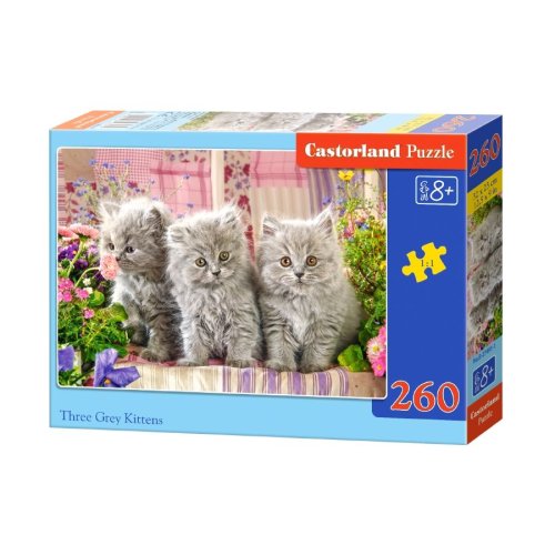 Пазлы Castorland 260 эл. Три серых котенка (B-27491)
