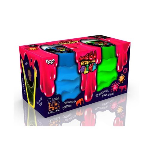 Вязкая масса "Mega Stretch Slime" 2 банки SLM-11-01U, 02U
