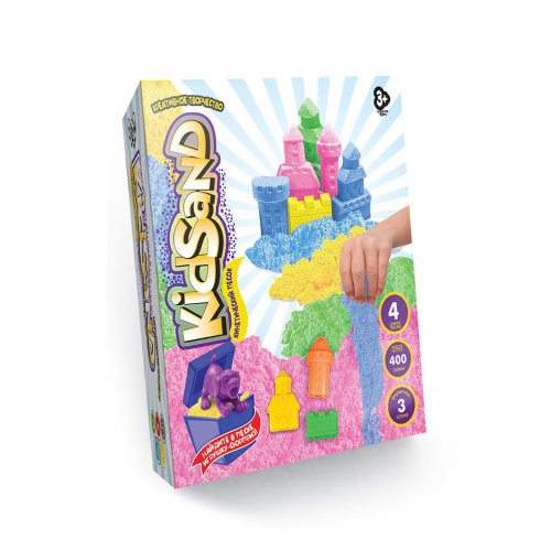 Кинетический песок "KidSand" коробка 400 г укр. (KS-04-01U)