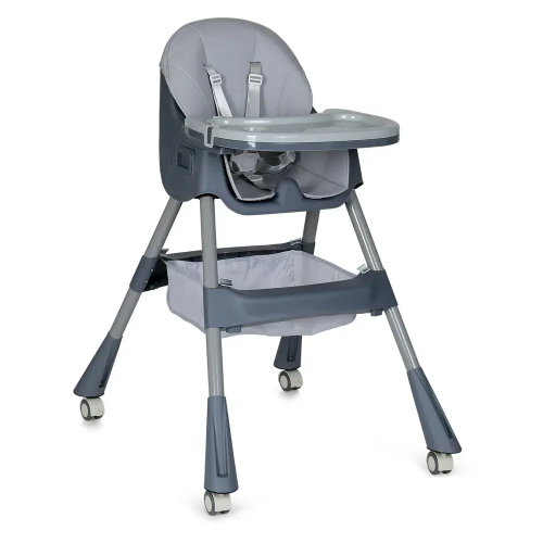 Стульчик для кормления Bambi с регулировкой, серый M 5722 Gray