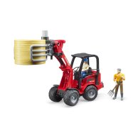 Мини-погрузчик Bruder Schaffer Compact 2630 з аксессуарами 02192