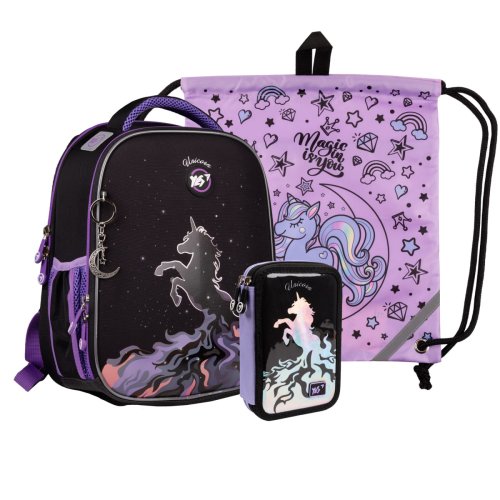 Набор YES Рюкзак, пенал, сумка для обуви H-100_Collection Unicorn Единорог 559788
