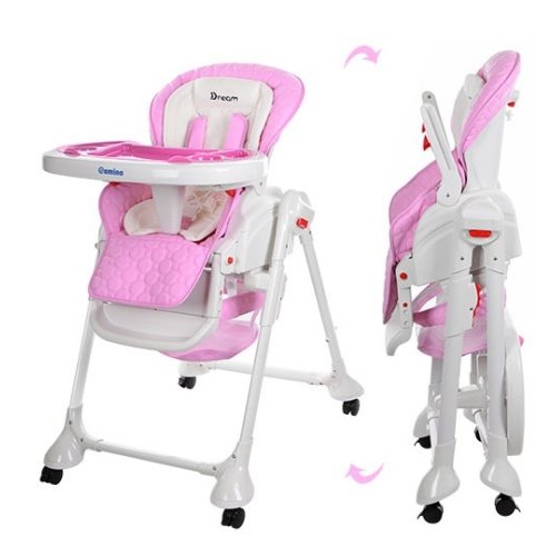 Стульчик-качалка для кормления розовый M3551-8 DREAM