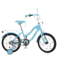 Детский велосипед Profi Star с доп.колесами, 16 дюймов, мятный MB 16063-1