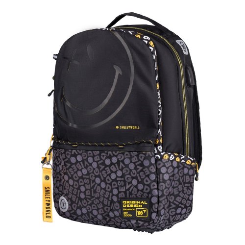 Рюкзак YES T-124  "Smiley World.Black&Yellow" (557870)