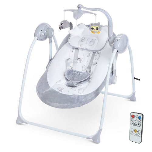 Укачивающий центр El Camino Качели-шезлонг Teddy ME 1075 Gray Animals