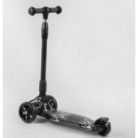 Самокат трехколесный Best Scooter MAXI складной алюминиевый руль, колеса PU со светом 11-505