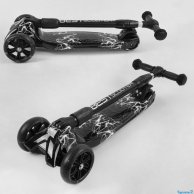 Самокат трехколесный Best Scooter MAXI складной алюминиевый руль, колеса PU со светом 11-505