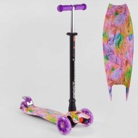 Детский самокат Best Scooter MAXI с подсветкой, фиолетовый 779-2435