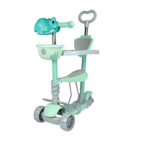 Самокат 5в1 Best Scooter с защитным бампером, PU светящиеся колеса S-93208