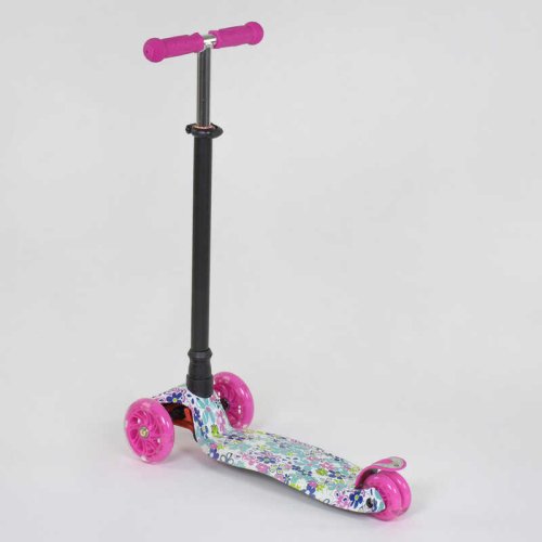 Детский самокат Best Scooter MAXI с подсветкой, розовый A25535 /779-1333
