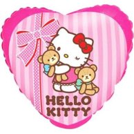 Фольгированные шары с рисунком 18" hello kitty