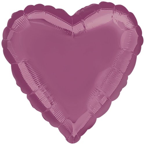 Фольгированные шары без рисунка сердце 18" металлик lavender