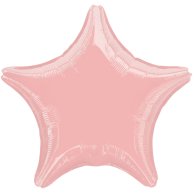 Фольгированные шары без рисунка звезда 19" металлик pink