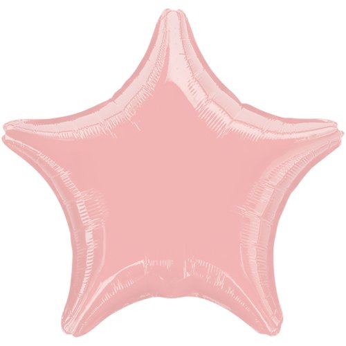 Фольгированные шары без рисунка звезда 19" металлик pink