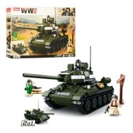 Конструктор SLUBAN M38-B0689 Военный танк, фигурки, 686дет
